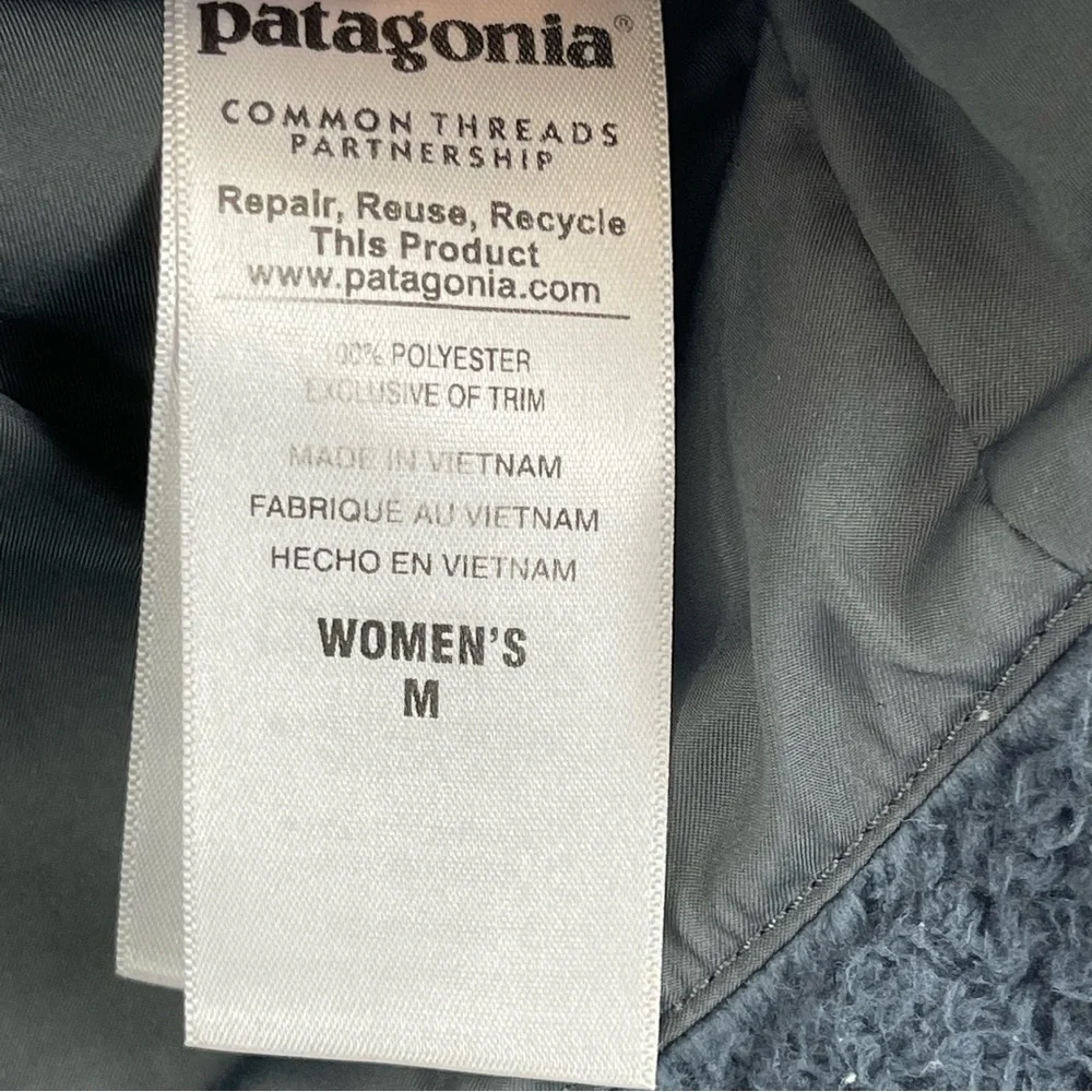 Patagonia Women’s Medium Fleece Zip-Up Vest‎ Gray Sherpa Outdoor Core Piece